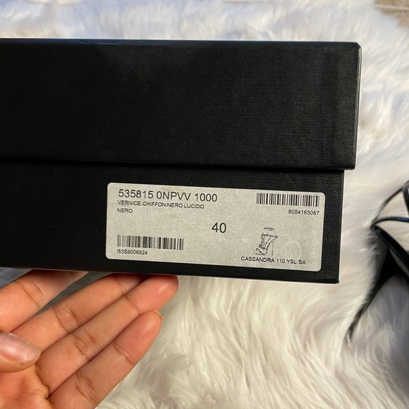 YSL Cassandra Heels Patent Leather Black - Picture 3 of 8